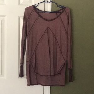 Maroon long sleeve thermal